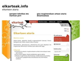 elkarteak.info   elkarteen ataria  giza mugimenduen artean ataria dinamizatzea garapen teknikoa eta martxan jarri 
