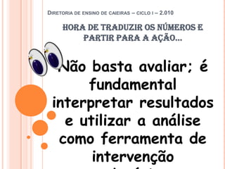 Diretoria de ensino de caieiras – ciclo i – 2.010“... não nos falta informação, mas sim ferramentas para aprender a valorizá-la e a processá-la. Aí entram as habilidades...”Lino de Macedo