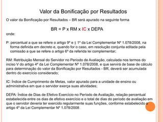 IC – ResumoParcela Cumprida da Metaanálise do curto prazo (Meta 2010)IDESP09Meta2010IDESP10Meta2010AnáliseQuanto a escola caminhou em 2010 comparado com o quanto se esperava que caminhasse.+ICRequeridos porcentuais menores para índices maioresAdicional por Qualidadeanálise do longo prazo (Meta 2030)IDESPEstado2010Meta2030IDESP20100AnáliseQuanto a escola se adiantou  à média do Estado na direção da Meta 2030comparado com o que a média das escolas tem a caminhar.