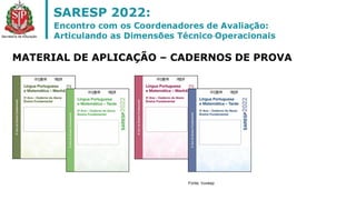 Fonte: Vunesp
MATERIAL DE APLICAÇÃO – CADERNOS DE PROVA
 