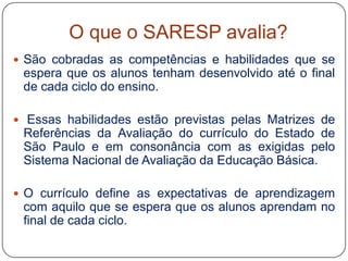 Saresp para alunos | PPTX