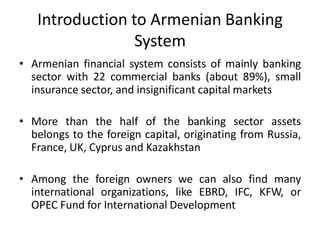 Sargsyan developments of credit demand and supply in armenian banking