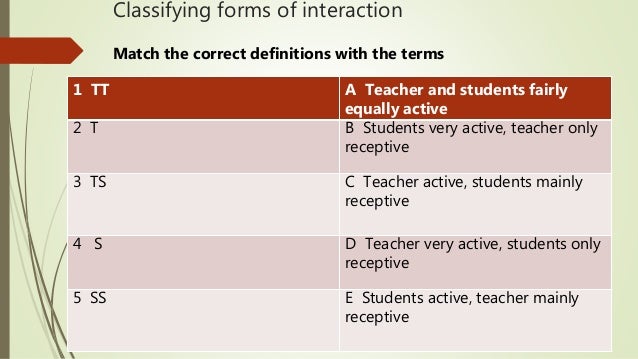 Classroom interaction