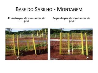 BASE DO SARILHO - MONTAGEM
Primeiro par de montantes do
piso
Segundo par de montantes do
piso
 