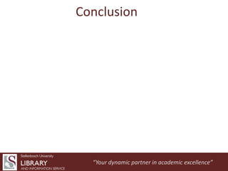 Conclusion

“Your dynamic partner in academic excellence”

 