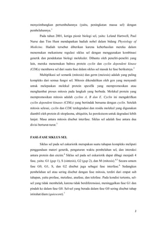 Sari pustaka siklus sel | PDF