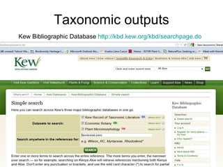 Taxonomy & food security