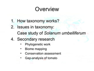 Taxonomy & food security