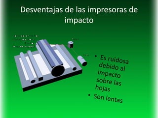 Desventajas de las impresoras de
            impacto
 
