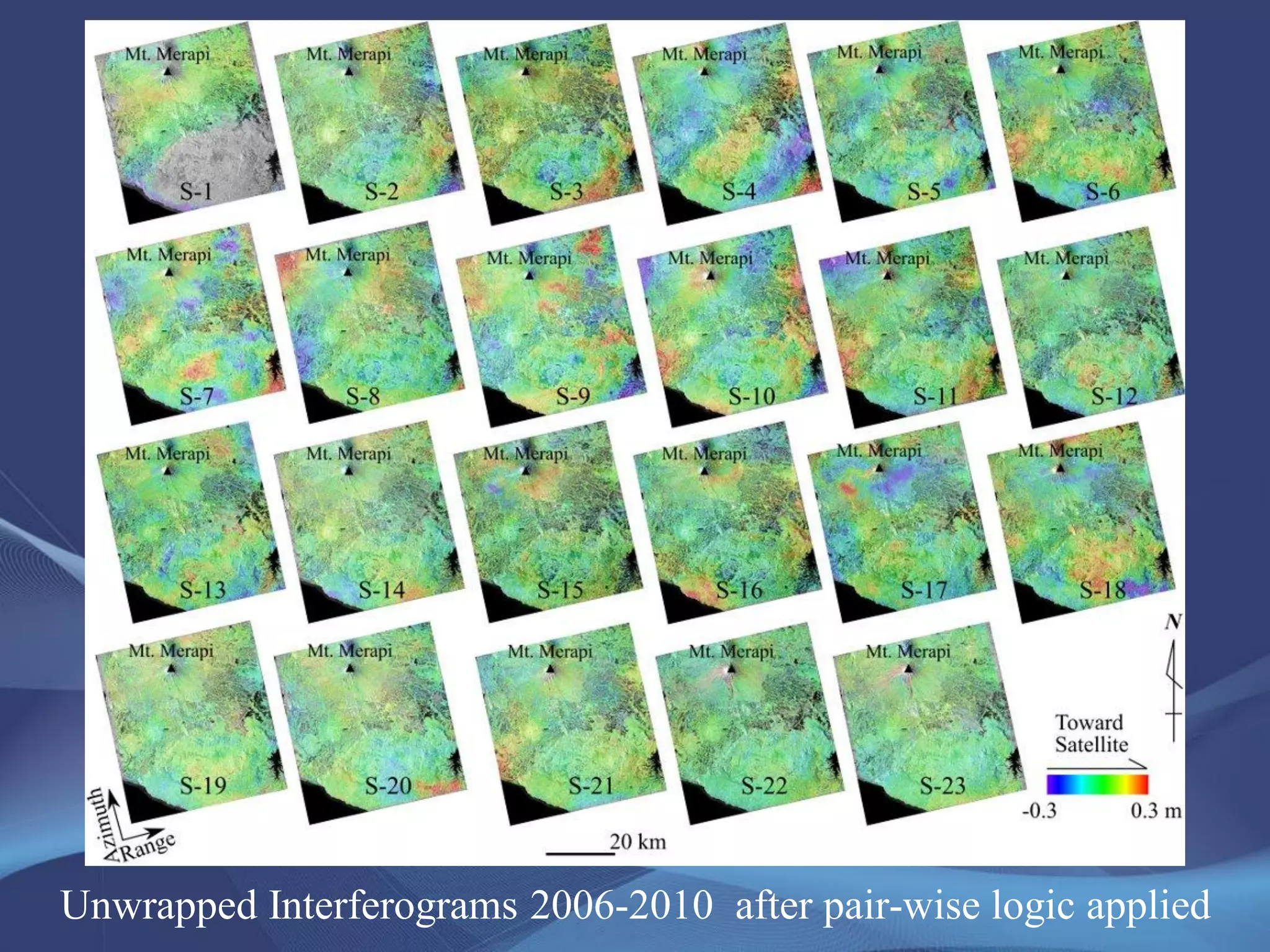 Unwrapped Interferograms 2006-2010 after pair-wise logic applied
 