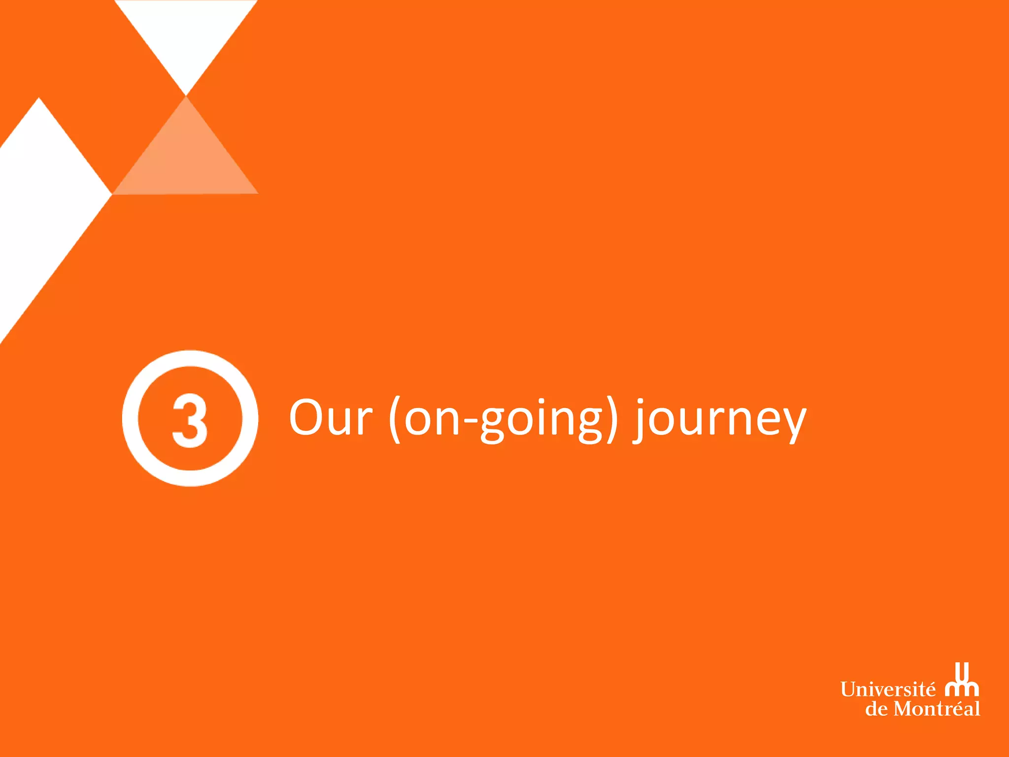 Our (on-going) journey