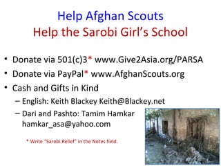 Sarobi, Afghanistan Flood (updated 14 aug 13) | PPT