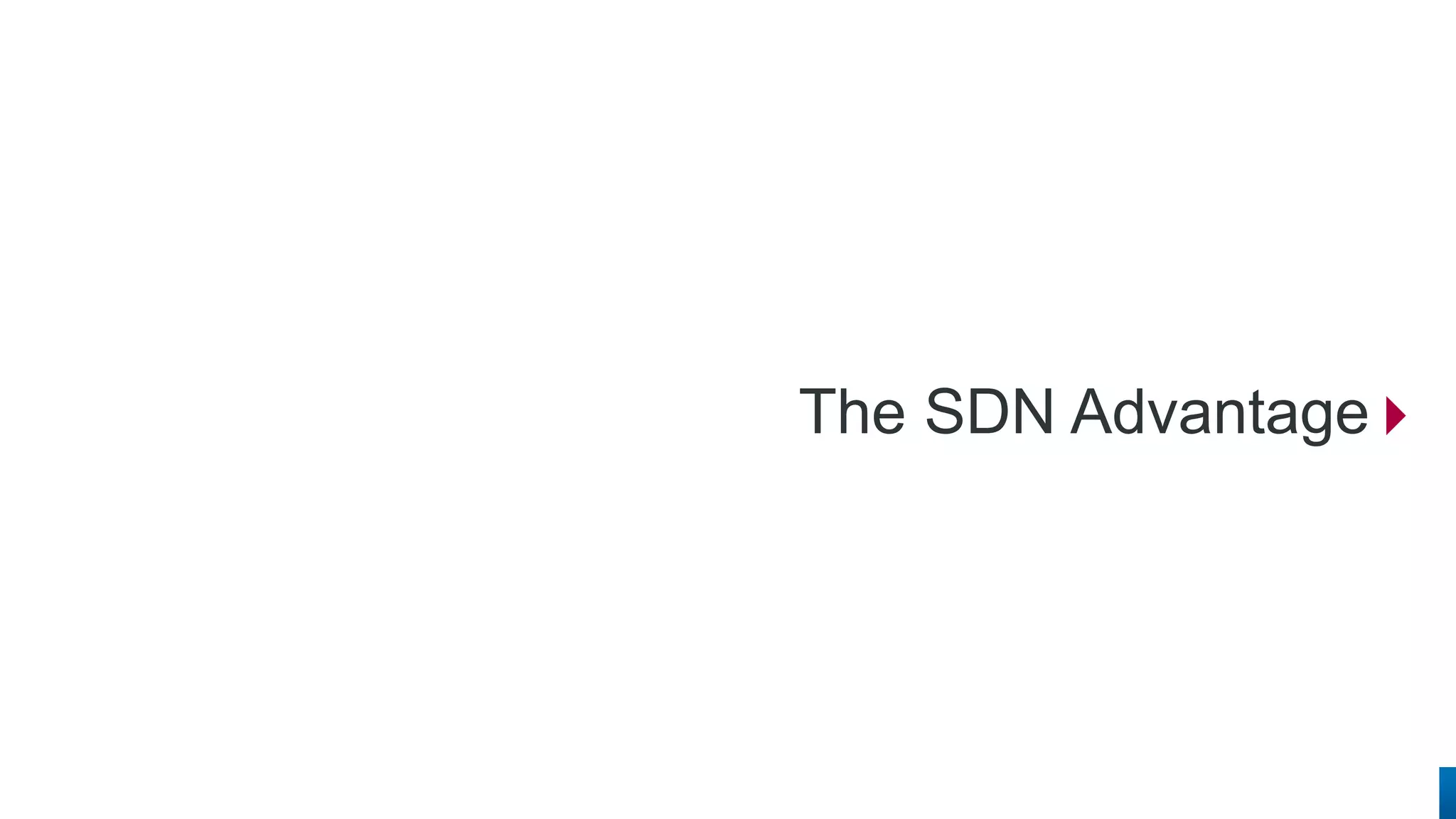 The SDN Advantage  