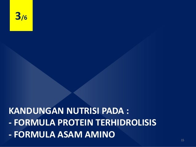 Formula Asam Amino dan Formula Protein Terhidrolisis pada