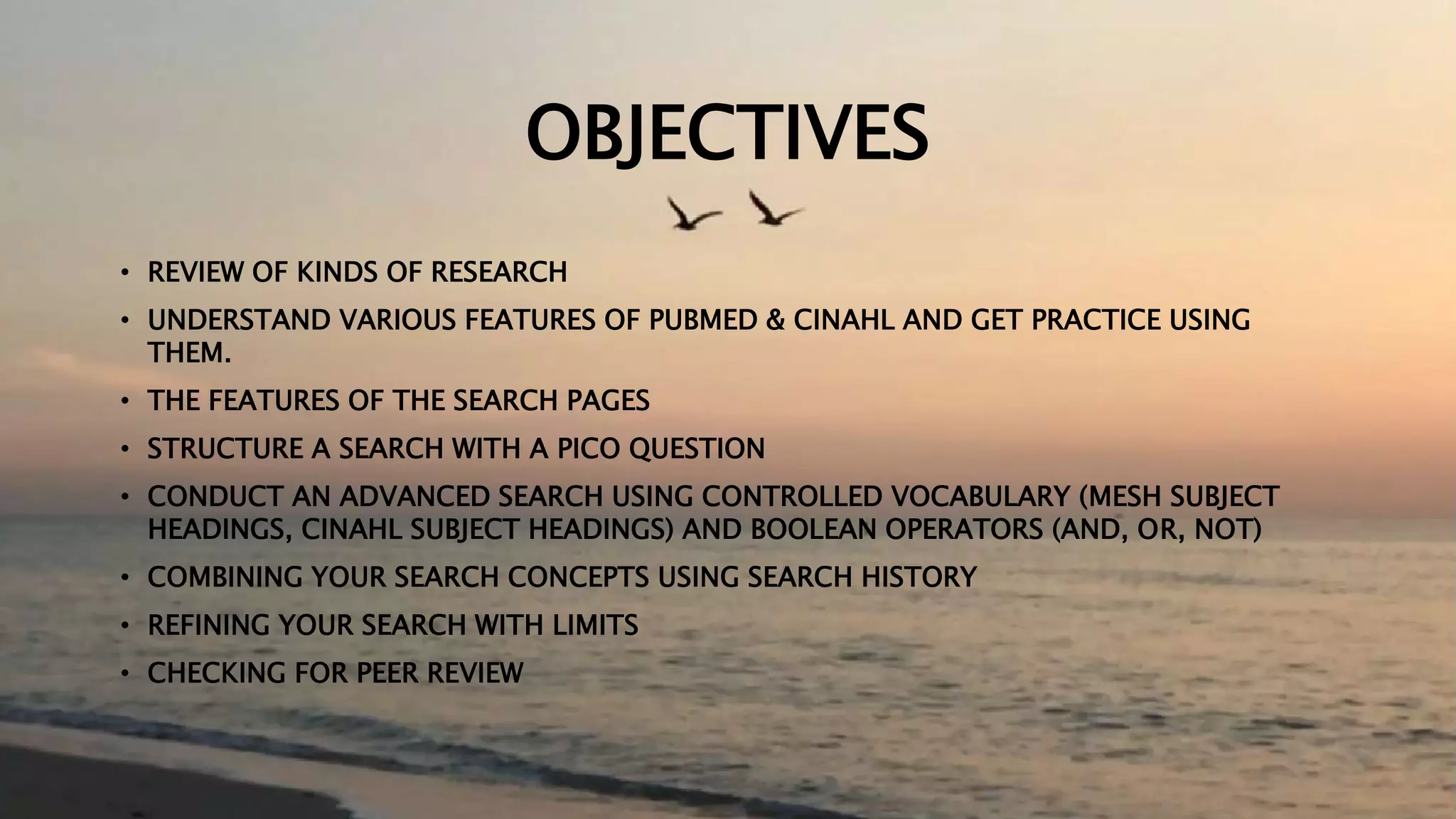 Sarpy advancedpa cinahl and pubmed searching | PPTX