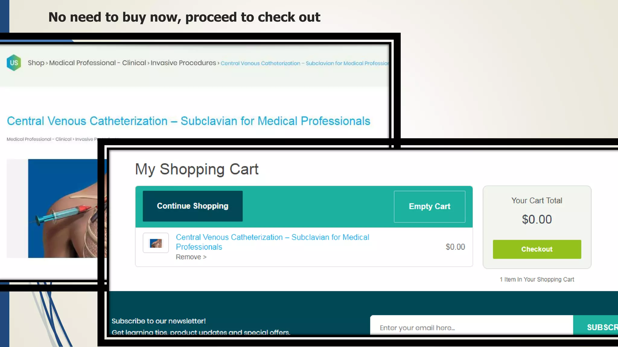 No need to buy now, proceed to check out
 