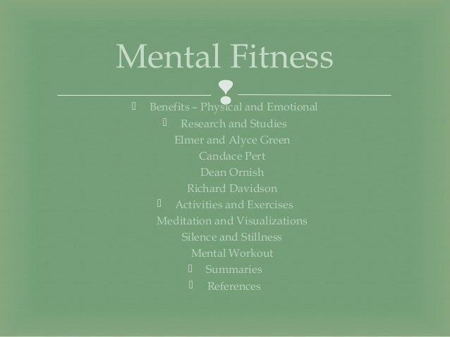 Mental Fitness and Wellnesshealing from within