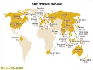累及六大洲 26 個國家
 