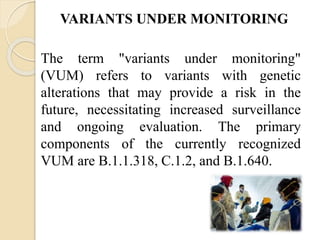 SARS Cov-2 INFECTION AND ITS EMERGING VARIANTS | PPTX