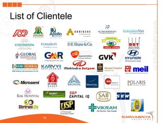 List of Clientele




         15
 