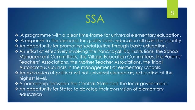 Sarva shiksha abhiyan | PPTX | Daycare and Pre-School | Parenting