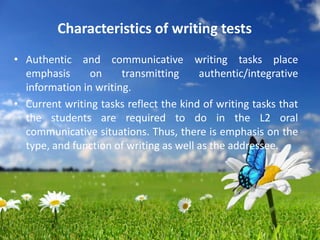 Testing Writing and Rubrics | PPTX