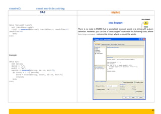 Guia prático do KNIME para usuários SAS | PDF