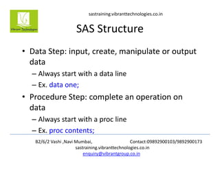 Sas training-course-navi-mumbai-sas-course-provider-navi-mumbai | PPT
