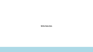 Write Data Sets
 
