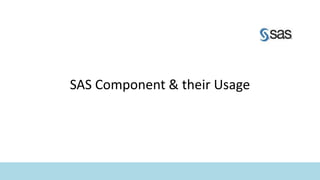 SAS Component & their Usage
 
