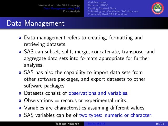 Basics of SAS | PPT