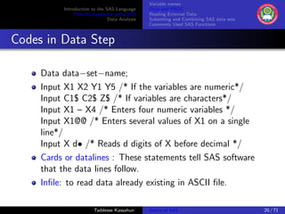 Basics of SAS | PDF