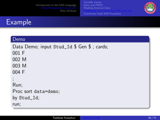 Basics of SAS | PDF