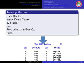 Basics of SAS | PDF