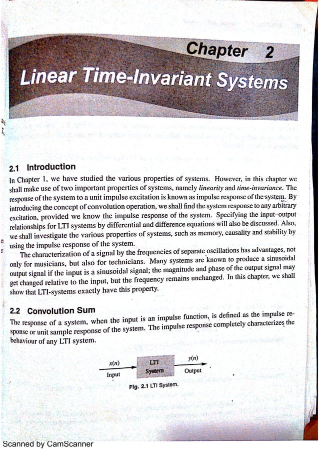 Linear Time Invariant Systems (Ganesh Rao Signals and systems) PDF