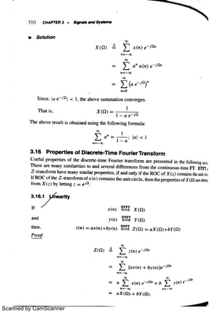 Discrete Time Fourier Transform | PDF