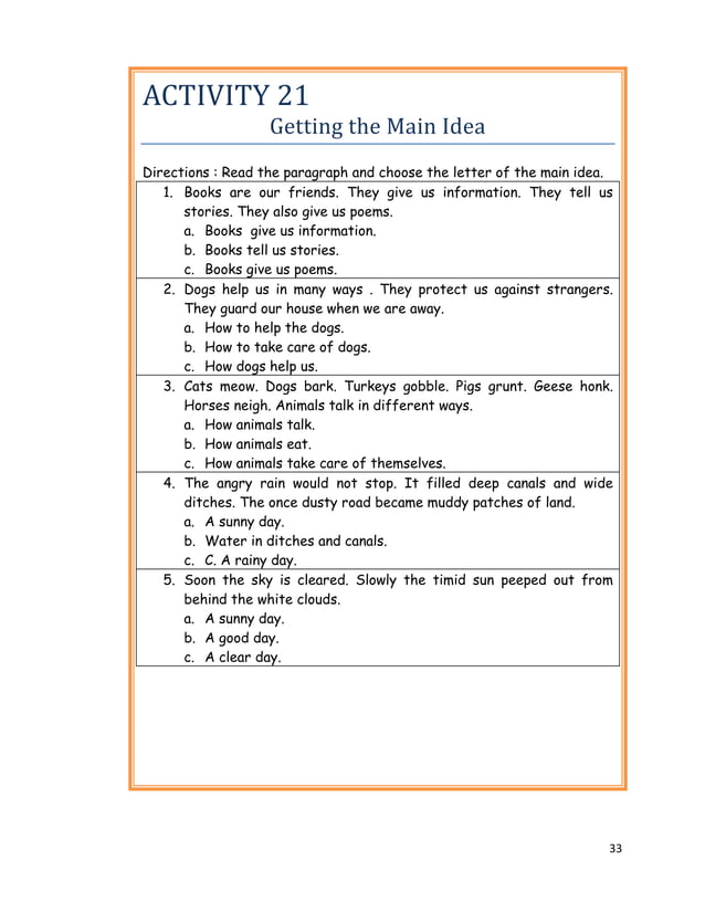 Instructional Materials For Grade Two Pupils