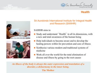  Works towards a holistic
development of children
with special needs (CWSN)
including mentally
challenged children,
between 0 and 15 years old
 Care, cure, rehabilitation, and effective access to specialized
services, reinforcing the capacities of an Integrated Specialty
Center in Puducherry
Children with Special Needs
 