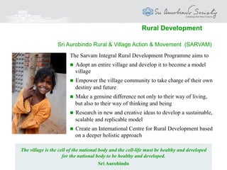 Rural Development
Education
Health Economic Development
 