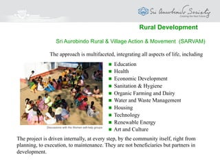 Rural Development
Organic Farming and Dairy
Housing
 