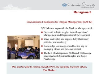 Sanjeevan
an Integral approach to end-of-life care
Palliative Care
 A collaborative initiative with the Institute
of Palliative Medicine (IPM), Kozhikode,
Kerala
 Aims to develop a comprehensive system
of community-based care for the
incurably ill, chronically bedridden,
elderly and dying people in Puducherry,
by taking care of their physical,
psychological, social, emotional and
spiritual needs
 It is patient centred, and not disease-
focused; the goal is to provide the best
possible quality of life for patients and
their families
 