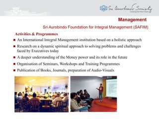  Developing a community based model for
Palliative Care in Puducherry through
• establishment of a Sanjeevan Centre
• capacity building in the community
• establishment of outpatient outlet / day
care centre supported by practitioners
of mainstream and alternative
medicines
• establishment of home care units led by
nurses and doctors specially trained in
Palliative Care
 Sensitization and capacity building in other
parts of India to facilitate the development
of Community based Palliative Care
programmes
Project highlights
Palliative Care
 