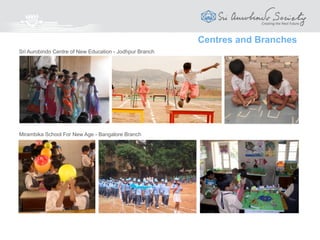 Research, Training, Publications, Audio-visuals
New words are needed to express new ideas,
new forms are necessary to manifest new forces.
The Mother
Research, training, publication of books, journals,
and preparation of audio-visuals in various fields
are an important part of the Society’s activities.
There is a conscious effort to open new vistas
through the development of capacities and faculties
still dormant in Humanity.
A radical transformation of our present limited
consciousness into a higher consciousness which
will be the source of unbound creativity, joy and
harmony, is the ultimate goal.
 