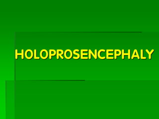 HOLOPROSENCEPHALY
 