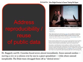 Address
reproducibility /
     reuse
 of public data
                          17



                    17
 