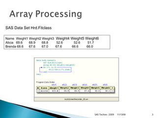 Arrays in SAS