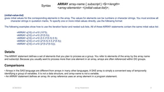 Sas array statement | PPT
