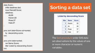 SAS cheat sheet | PDF