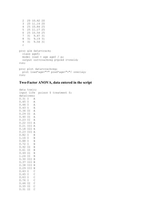 Sas code for examples from a first course in statistics | DOCX