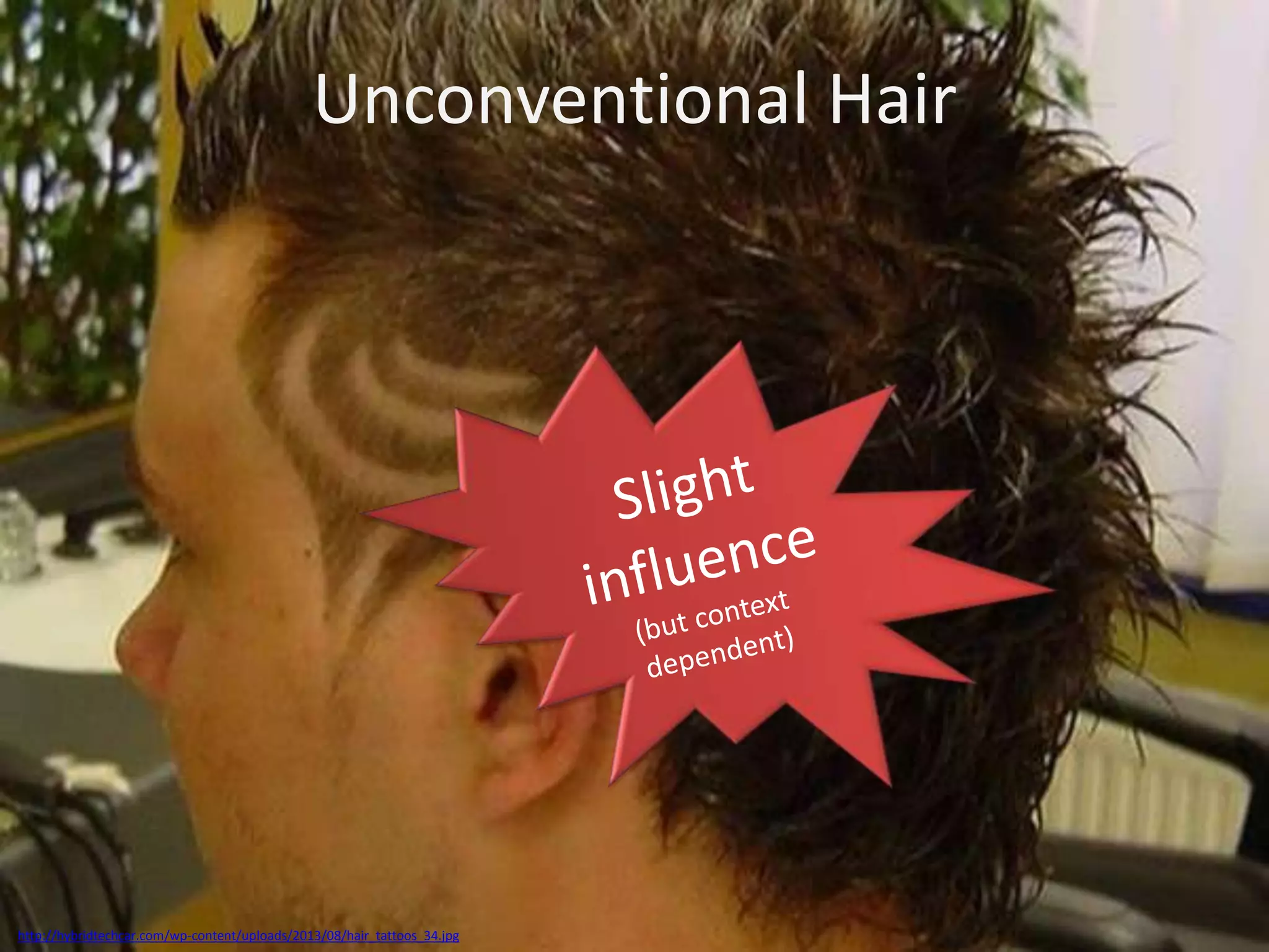 Unconventional Hair

http://hybridtechcar.com/wp-content/uploads/2013/08/hair_tattoos_34.jpg

 